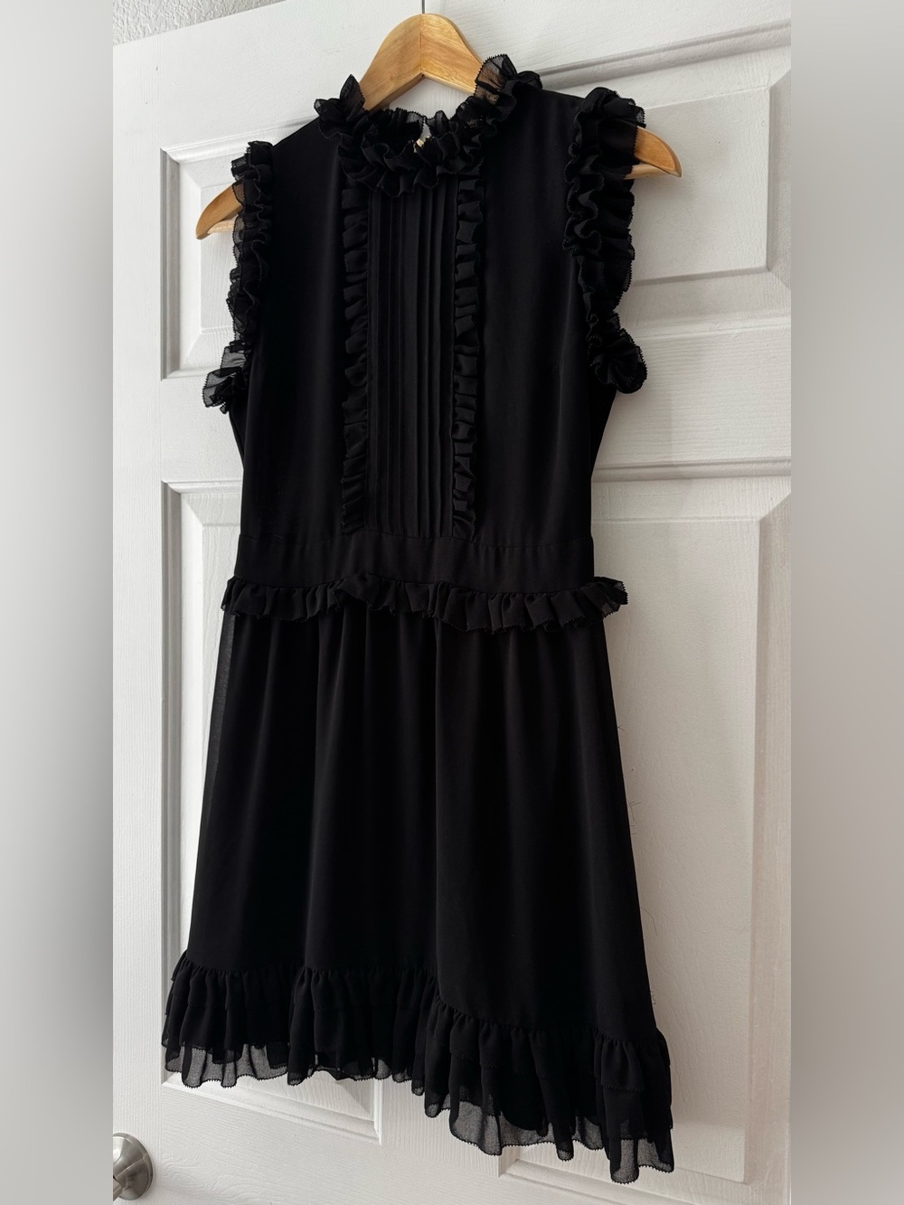 Juicy Couture Black Ruffle-Trim Mini Dress